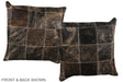 Patchwork 16"x16" Brazilian Cowhide Pillow #A35955 by Hudson Hides