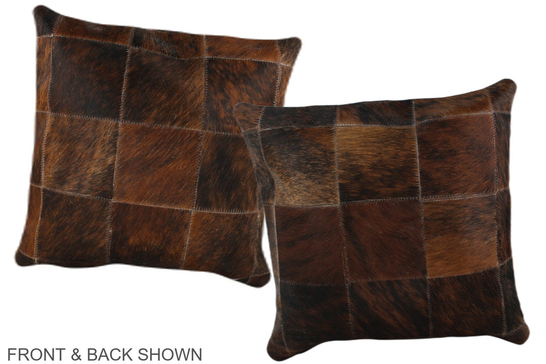 Patchwork 16"x16" Brazilian Cowhide Pillow #A35957 by Hudson Hides