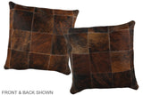 Patchwork 16"x16" Brazilian Cowhide Pillow #A35957 by Hudson Hides