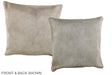 Solid White 16"x16" Brazilian Cowhide Pillow #A35958 by Hudson Hides