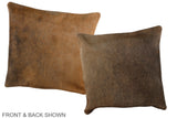 Chocolate 16"x16" Brazilian Cowhide Pillow #A35959 by Hudson Hides
