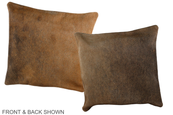 Chocolate 16"x16" Brazilian Cowhide Pillow #A35959 by Hudson Hides