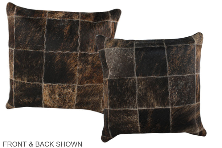 Patchwork 16"x16" Brazilian Cowhide Pillow #A35960 by Hudson Hides
