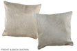 Champagne 16"x16" Brazilian Cowhide Pillow #A35962 by Hudson Hides