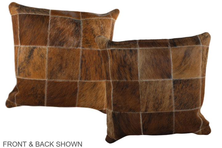 Patchwork 16"x16" Brazilian Cowhide Pillow #A35963 by Hudson Hides