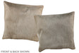 Champagne 16"x16" Brazilian Cowhide Pillow #A35964 by Hudson Hides
