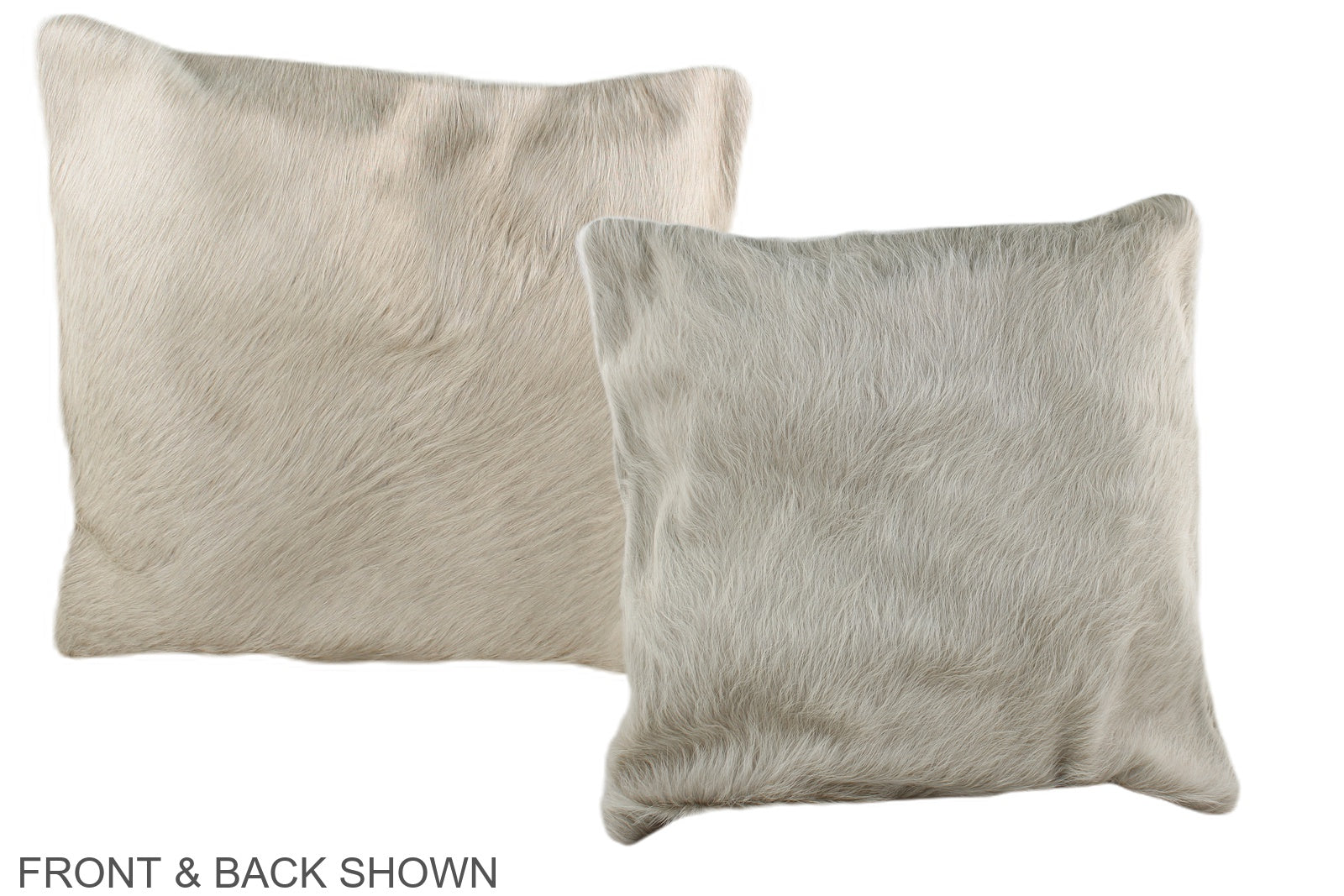 Solid White Cowhide Pillow #A35966