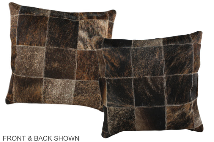 Patchwork 16"x16" Brazilian Cowhide Pillow #A35967 by Hudson Hides