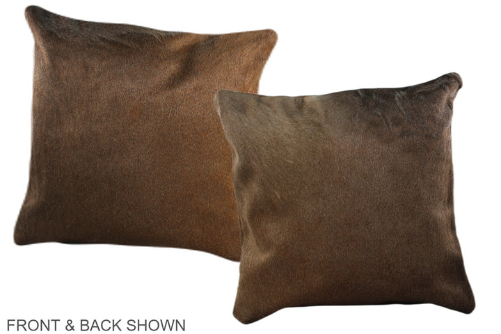 Chocolate 16"x16" Brazilian Cowhide Pillow #A35968 by Hudson Hides