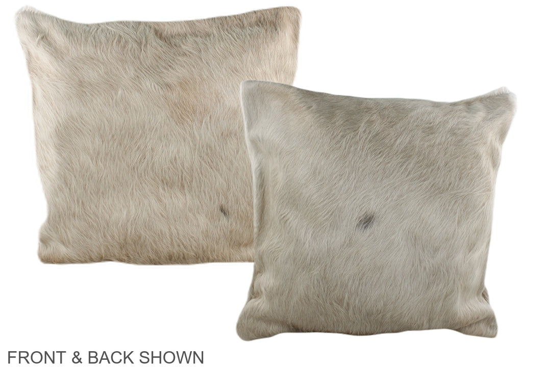 Champagne 16"x16" Brazilian Cowhide Pillow #A35969 by Hudson Hides