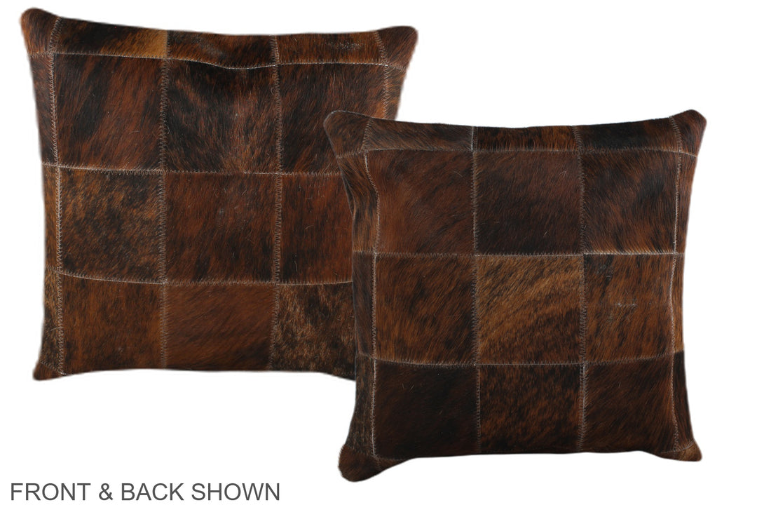 Patchwork 16"x16" Brazilian Cowhide Pillow #A35970 by Hudson Hides