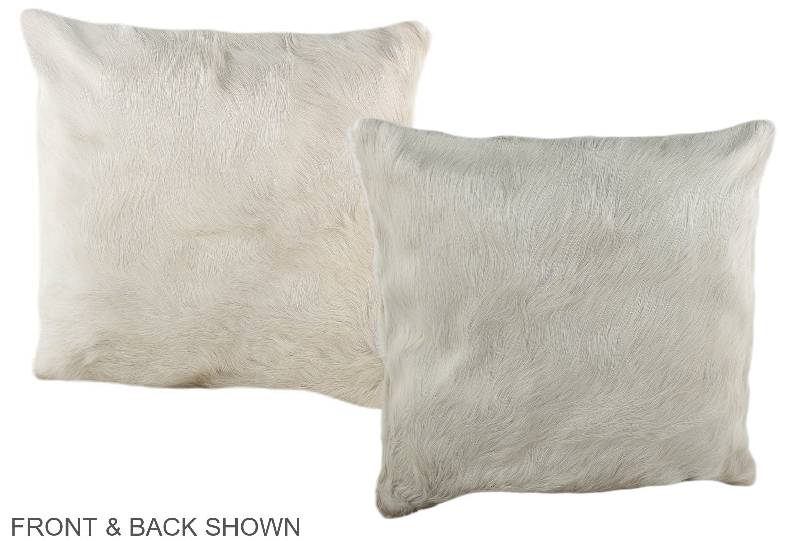 Solid White Cowhide Pillow #A35971