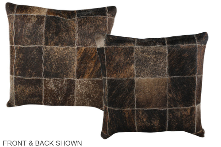 Patchwork 16"x16" Brazilian Cowhide Pillow #A35973 by Hudson Hides