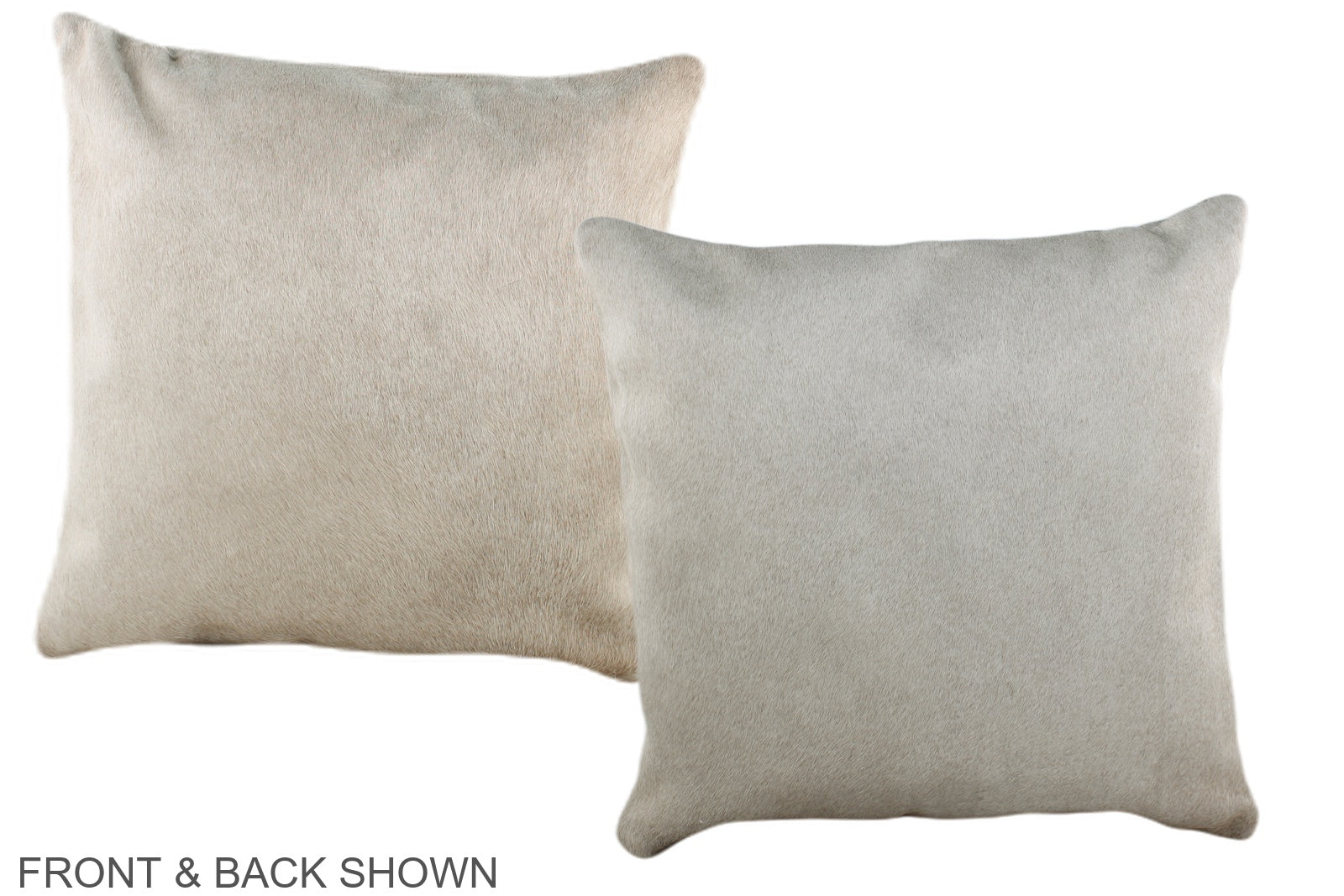 Solid White Cowhide Pillow #A35974