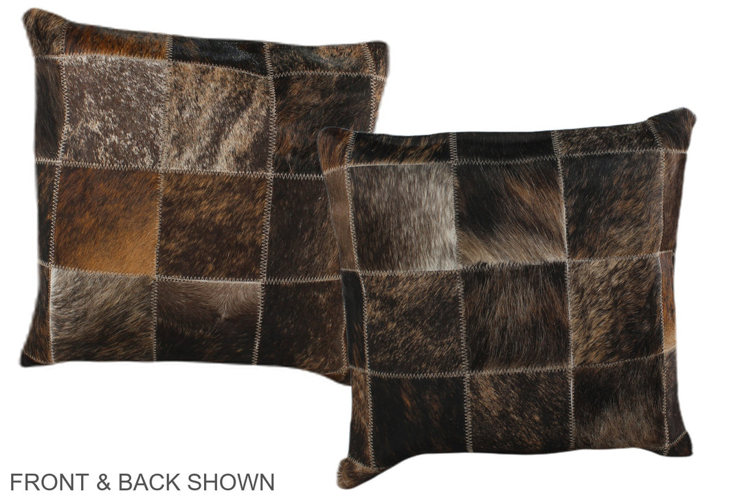 Patchwork 16"x16" Brazilian Cowhide Pillow #A35976 by Hudson Hides