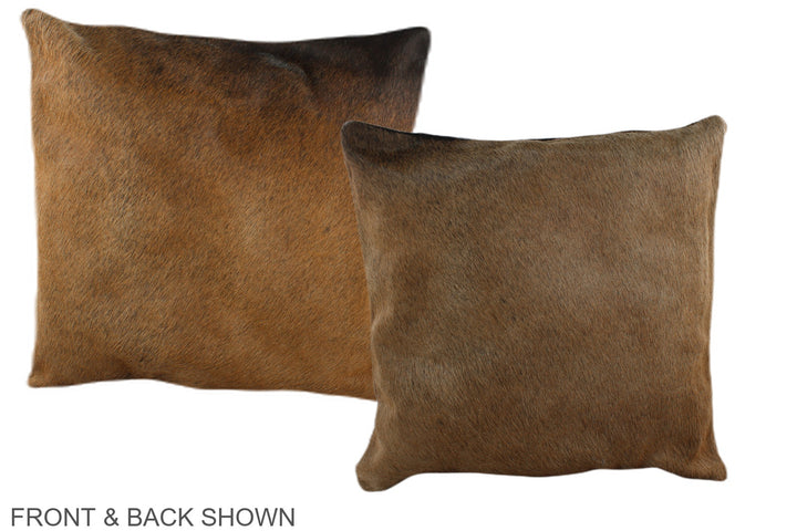Chocolate 16"x16" Brazilian Cowhide Pillow #A35977 by Hudson Hides