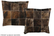 Patchwork 16"x16" Brazilian Cowhide Pillow #A35978 by Hudson Hides