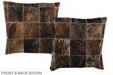 Patchwork 16"x16" Brazilian Cowhide Pillow #A35978 by Hudson Hides