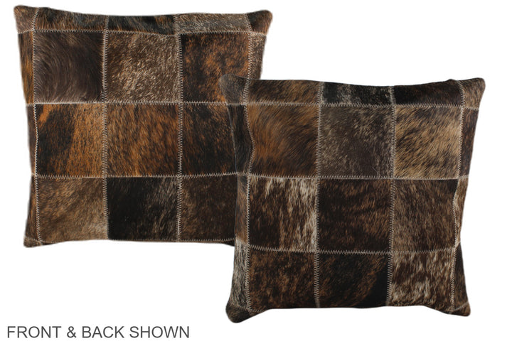 Patchwork 16"x16" Brazilian Cowhide Pillow #A35978 by Hudson Hides