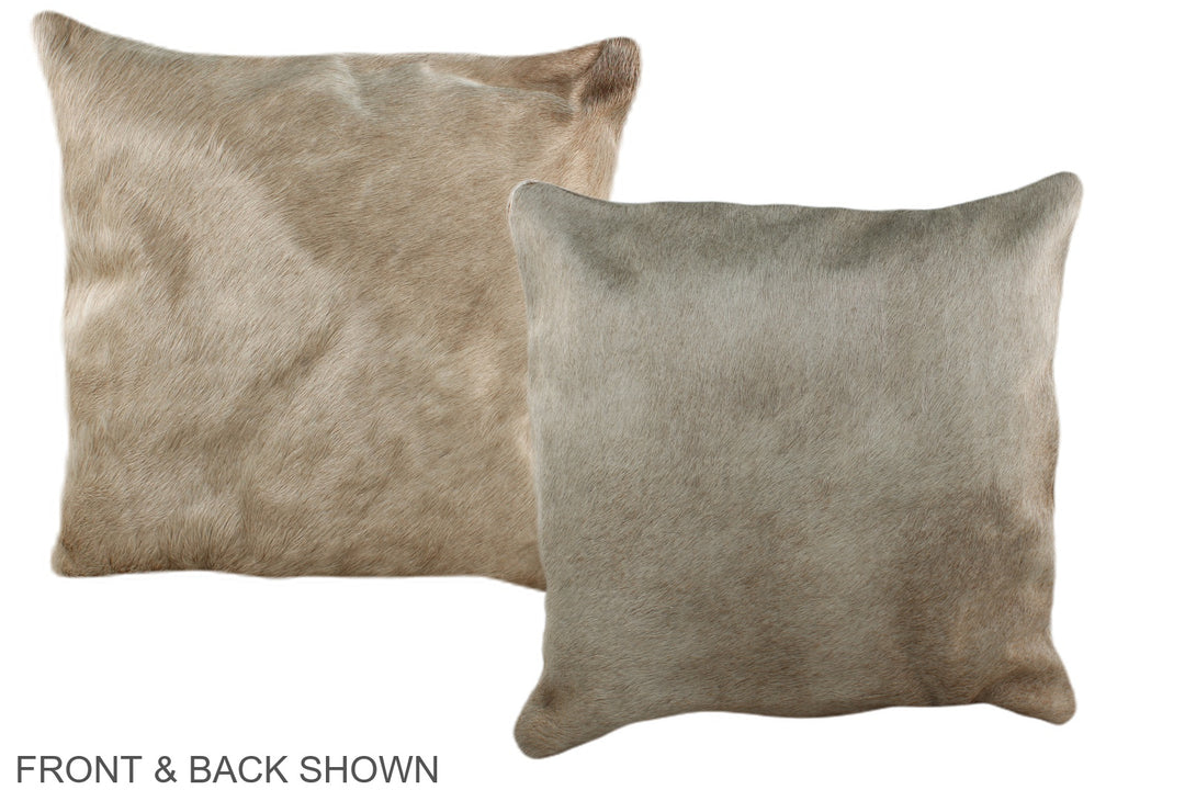 Champagne 16"x16" Brazilian Cowhide Pillow #A35979 by Hudson Hides