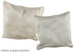 Solid White 16"x16" Brazilian Cowhide Pillow #A35980 by Hudson Hides