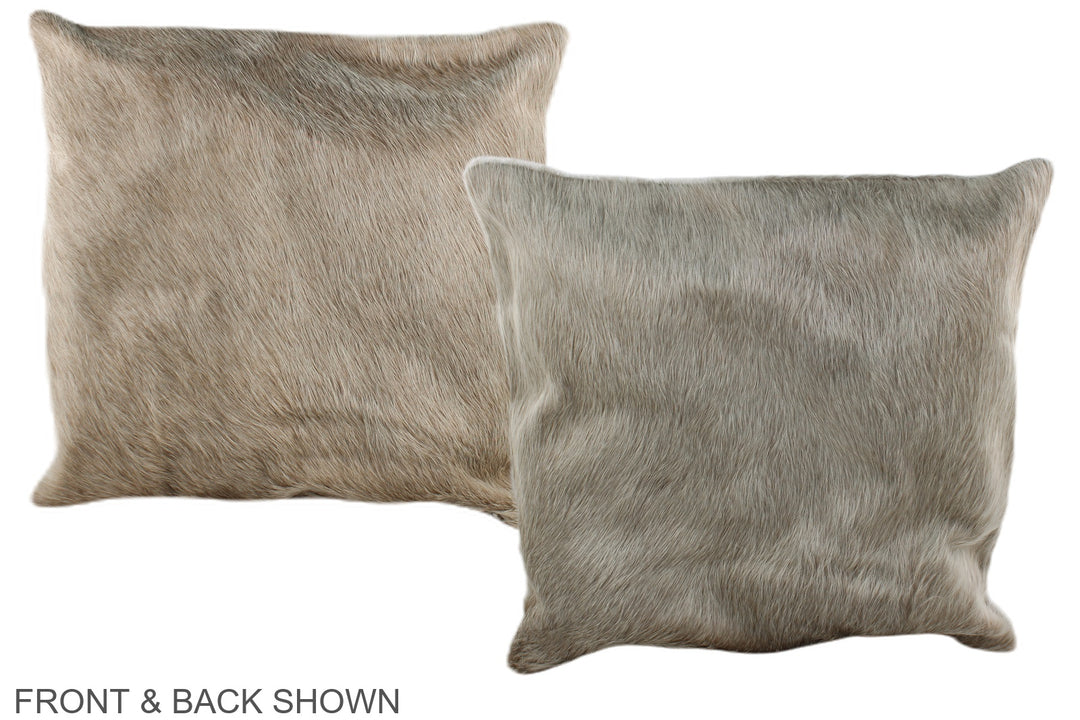 Champagne 16"x16" Brazilian Cowhide Pillow #A35982 by Hudson Hides