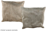 Champagne 16"x16" Brazilian Cowhide Pillow #A35982 by Hudson Hides