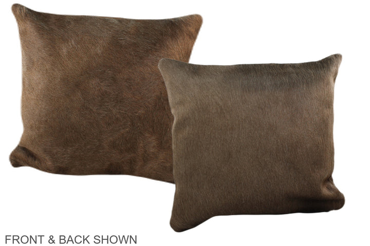 Taupe 16"x16" Brazilian Cowhide Pillow #A35985 by Hudson Hides