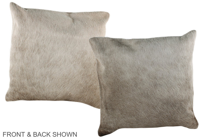 Champagne 16"x16" Brazilian Cowhide Pillow #A35986 by Hudson Hides