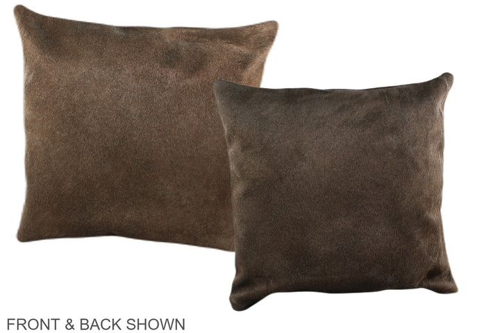 Taupe 16"x16" Brazilian Cowhide Pillow #A35987 by Hudson Hides