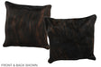 Dark Brindle 16"x16" Brazilian Cowhide Pillow #A35988 by Hudson Hides