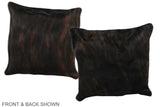Dark Brindle 16"x16" Brazilian Cowhide Pillow #A35988 by Hudson Hides