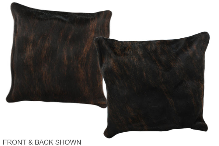 Dark Brindle 16"x16" Brazilian Cowhide Pillow #A35988 by Hudson Hides