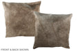 Taupe 16"x16" Brazilian Cowhide Pillow #A35989 by Hudson Hides