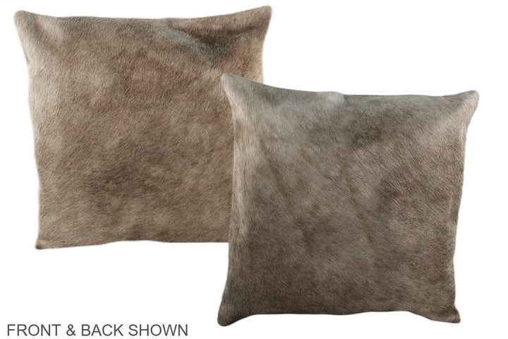 Taupe 16"x16" Brazilian Cowhide Pillow #A35989 by Hudson Hides