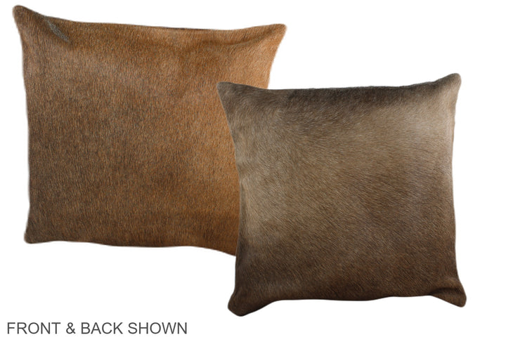 Taupe 16"x16" Brazilian Cowhide Pillow #A35994 by Hudson Hides