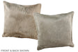 Champagne 16"x16" Brazilian Cowhide Pillow #A35995 by Hudson Hides