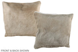 Champagne 16"x16" Brazilian Cowhide Pillow #A35997 by Hudson Hides