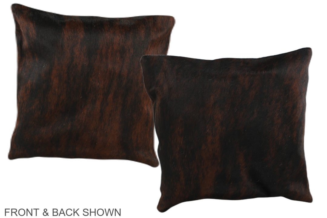 Dark Brindle 16"x16" Brazilian Cowhide Pillow #A35998 by Hudson Hides