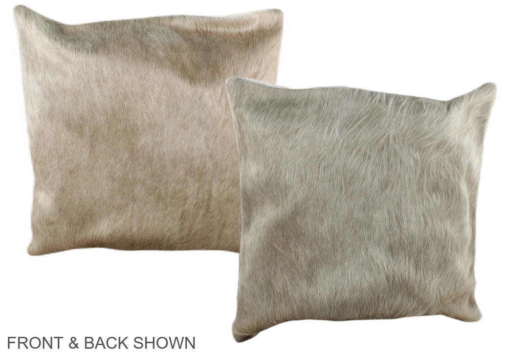 Champagne 16"x16" Brazilian Cowhide Pillow #A35999 by Hudson Hides