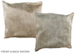 Champagne 16"x16" Brazilian Cowhide Pillow #A35999 by Hudson Hides