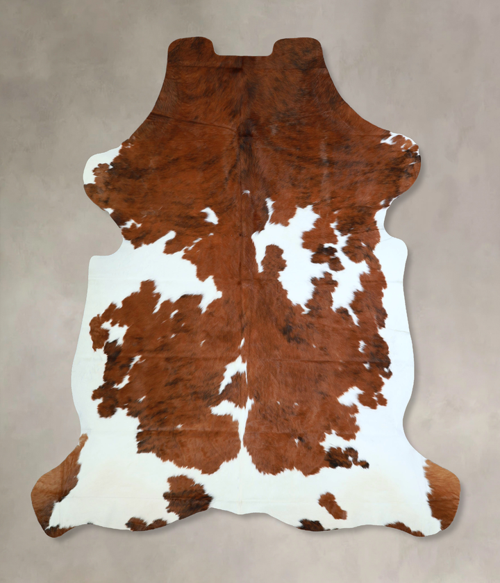 Tricolor X-Large European Cowhide Rug 7'7"H x 6'5"W #A36 by Hudson Hides