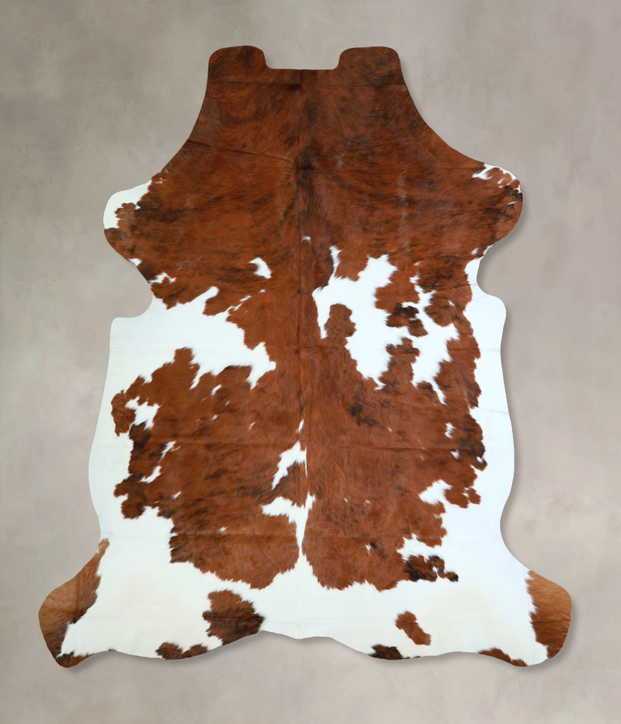 Tricolor X-Large European Cowhide Rug 7'7"H x 6'5"W #A36 by Hudson Hides