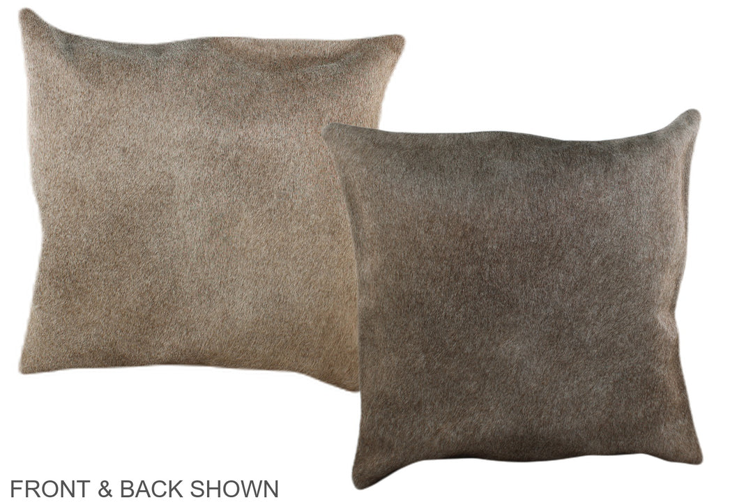 Taupe 16"x16" Brazilian Cowhide Pillow #A36003 by Hudson Hides