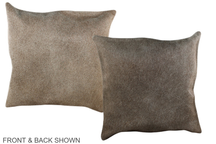 Taupe 16"x16" Brazilian Cowhide Pillow #A36003 by Hudson Hides