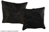 Dark Brindle 16"x16" Brazilian Cowhide Pillow #A36004 by Hudson Hides