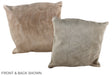 Champagne 16"x16" Brazilian Cowhide Pillow #A36010 by Hudson Hides