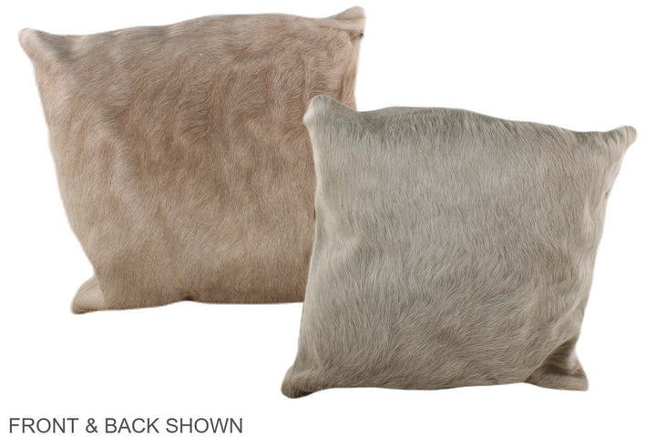 Champagne 16"x16" Brazilian Cowhide Pillow #A36010 by Hudson Hides