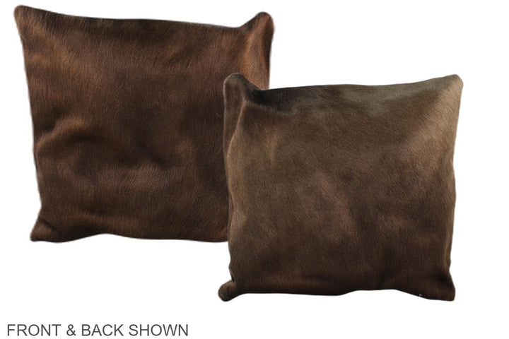 Taupe 16"x16" Brazilian Cowhide Pillow #A36012 by Hudson Hides