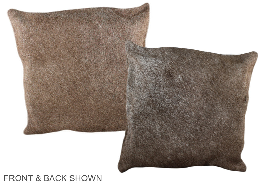 Taupe 16"x16" Brazilian Cowhide Pillow #A36014 by Hudson Hides